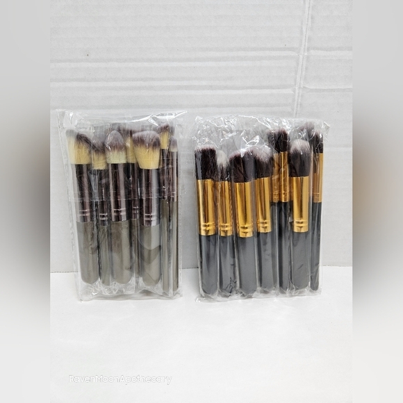 3/15$ Bundle Deal New Travel Size 10pc Make Up Brushes (ONE PKG) - Picture 1 of 2
